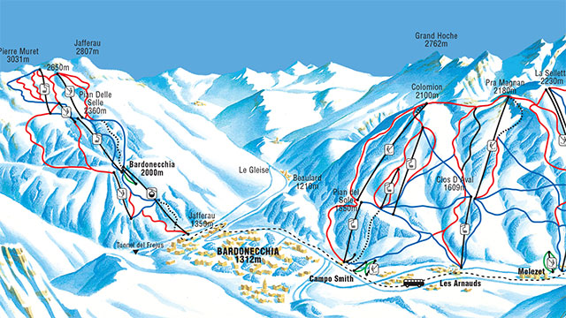 Bardonecchia Piste Map